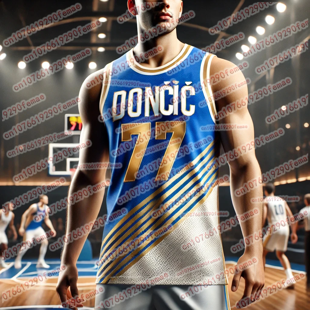 Ropa deportiva de baloncesto para hombre con estampado DONCIC, chaleco de baloncesto cómodo de secado rápido transpirable para uso diario, superventas