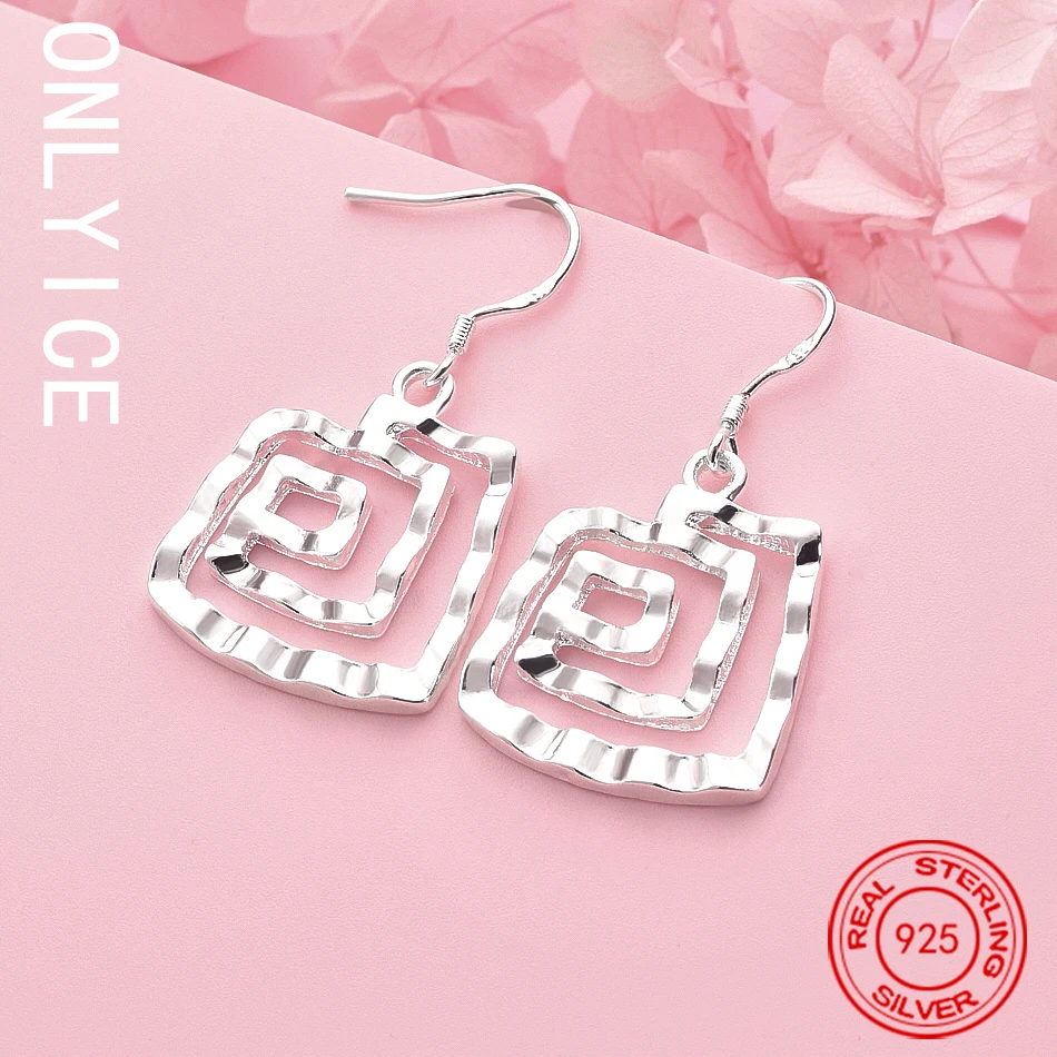 

High Quality Cute Nice Women Wedding Lady Girl Fashion 925 Sterling Silver Party Earring Jewelry Free Shipping Factory Price