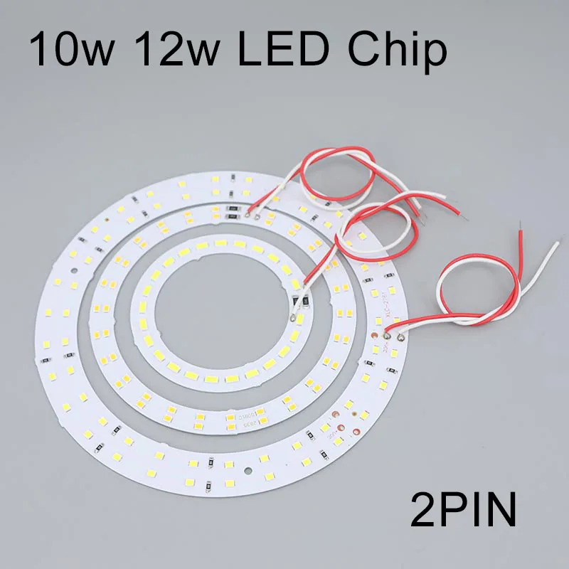 10w 12w LED ring Chip Bead Lights 2pin wire lead 5V Board Bulb Light Source Dia 78mm 112mm warm White Lamp 3000K or 6000K