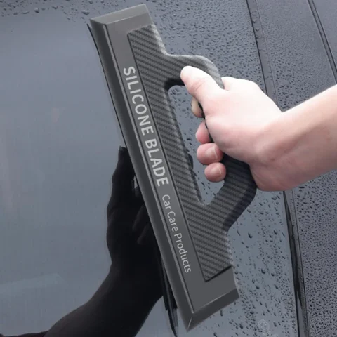 Non-Scratch Soft Silicone Handy Squeegee Car Wrap Tools Water Window Wiper Drying Blade Clean Scraping Film Scraper Accessories 8 best sales car squeegee - №1