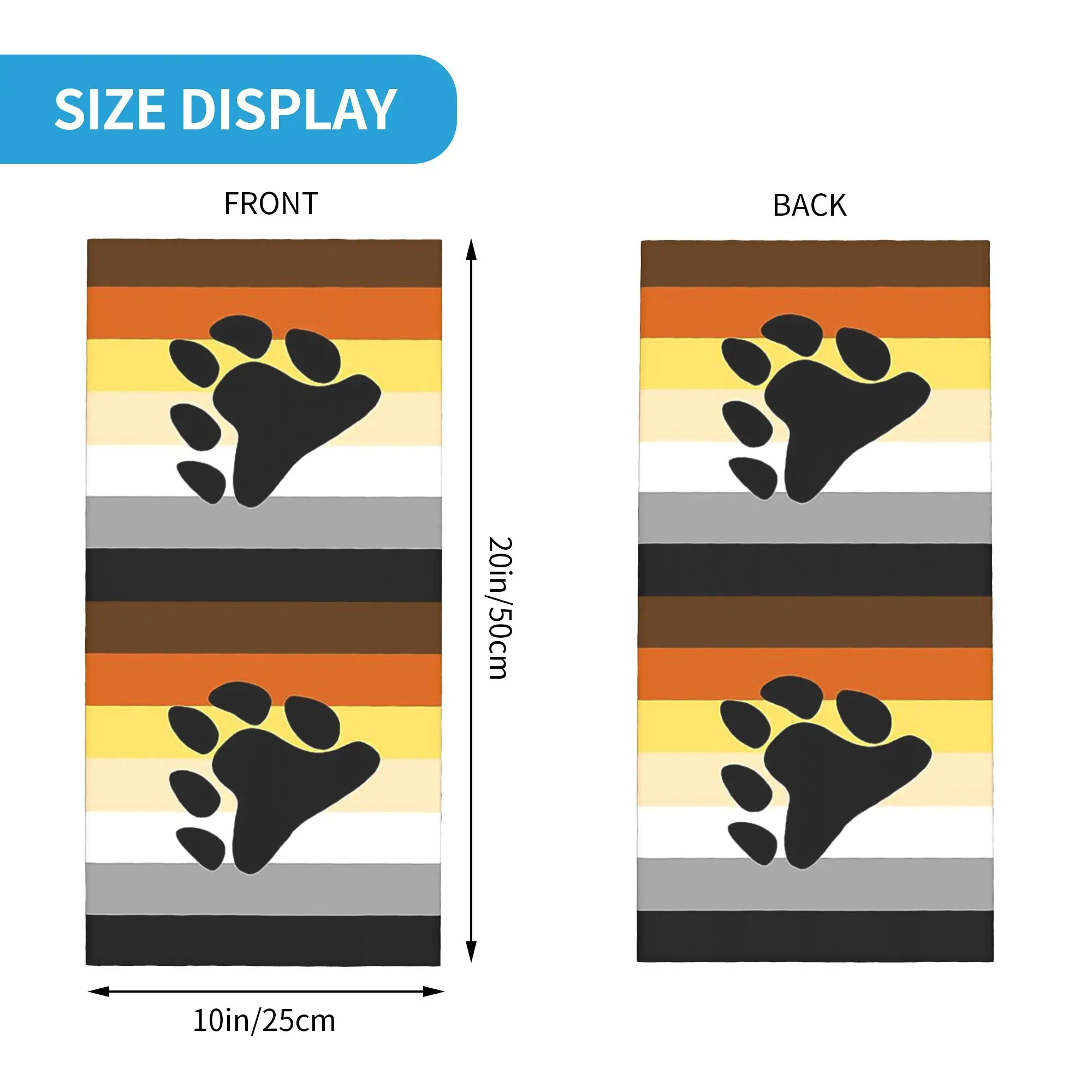 Lgbt مثلي الجنس الدب فخر العلم باندانا غطاء الرقبة المطبوعة التفاف وشاح متعدد الاستخدام الدراجات وشاح الدراجات للرجال النساء الكبار الشتاء #2