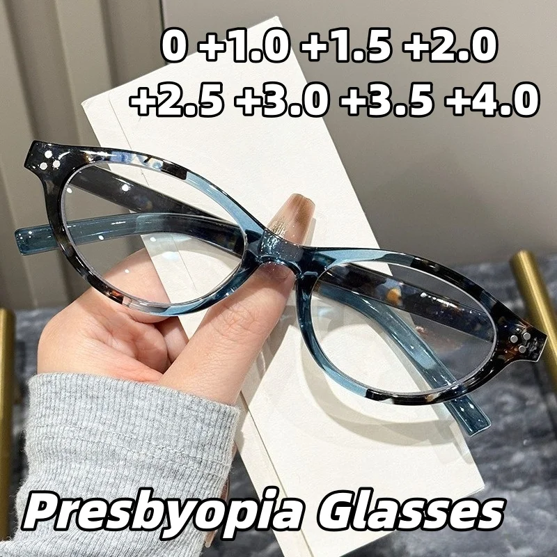 

2026 New Oval-Frame Anti-Blue Light Reading Glasses Women's INS Style High-Definition Comfortable Presbyopia Eyewear 0 To +4.0
