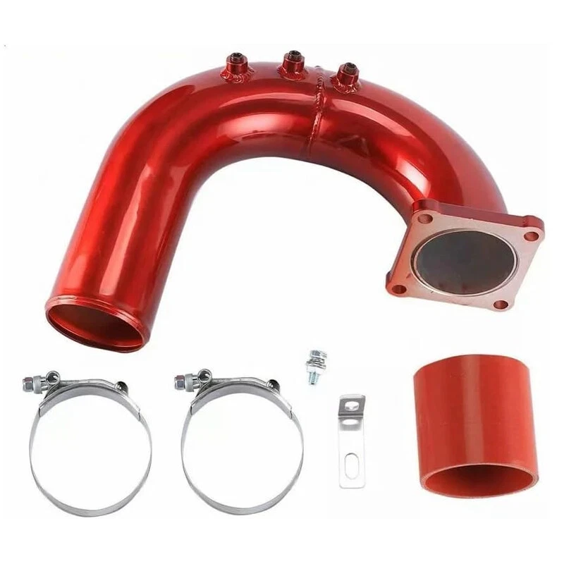 Tubo de cotovelo de admissão de alto fluxo para 2003-2007 Dodge Ram 5.9L EGR-1042 Preto Vermelho Prata