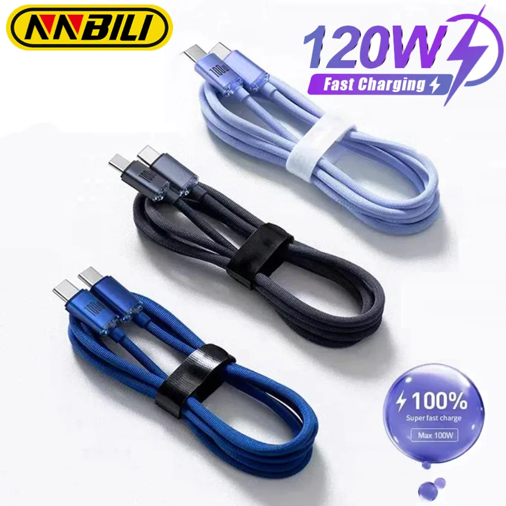 NNBILI 2er-Pack 120W 6A USB-C-auf-USB-C-Kabel für iPhone 16 17 Pro Max, schnelles Ladekabel, USB-C-Datenkabel für Xiaomi 14 Samsung S24