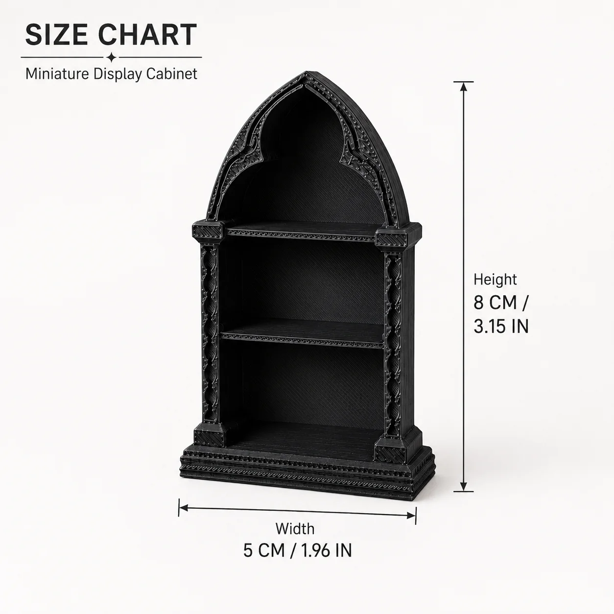 Miniature pointed-top niche storage rack, three-layer small shelves, doll house scene decorative accessories.