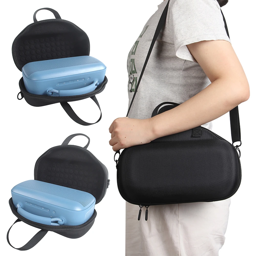 Funda protectora dura con correa para el hombro y asa, bolso de hombro de almacenamiento, funda protectora impermeable para Bose SoundLink Max