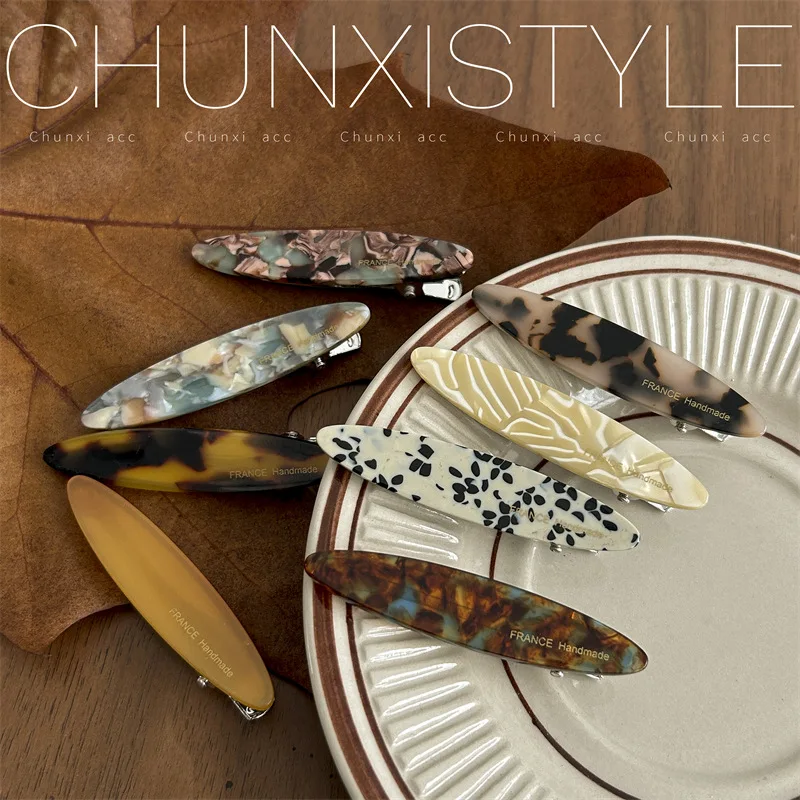 مشبك شعر لـ Flyaways، مشبك من الأسيتات الكوري، مشبك غرة للجبهة، تثبيت آمن للشعر الرقيق، ضروري للتصفيف اليومي