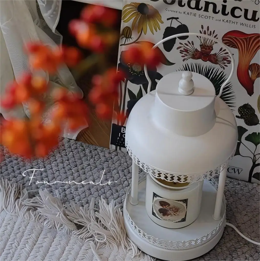 White Candle Warmer with Timer Morden Atmosphere Dimmable Candle Warmer Lamp Candle Light Warmer Desk Lamp