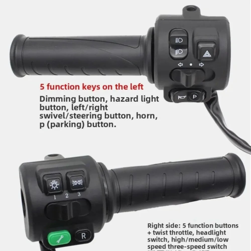 Electric New Sell Good Motorcycle Assembly Electric Vehicle Handlebar Switch Assembly Integrated Rotary Handle