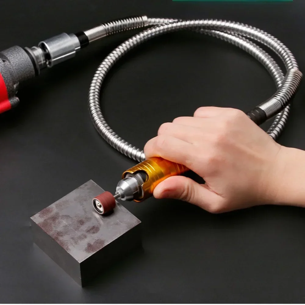 Electric Drill Grinder Flex Shaft Roller Chuck Mini Sanding Polish Machine Rotary Tool Extension Flexible Engraving Accessories