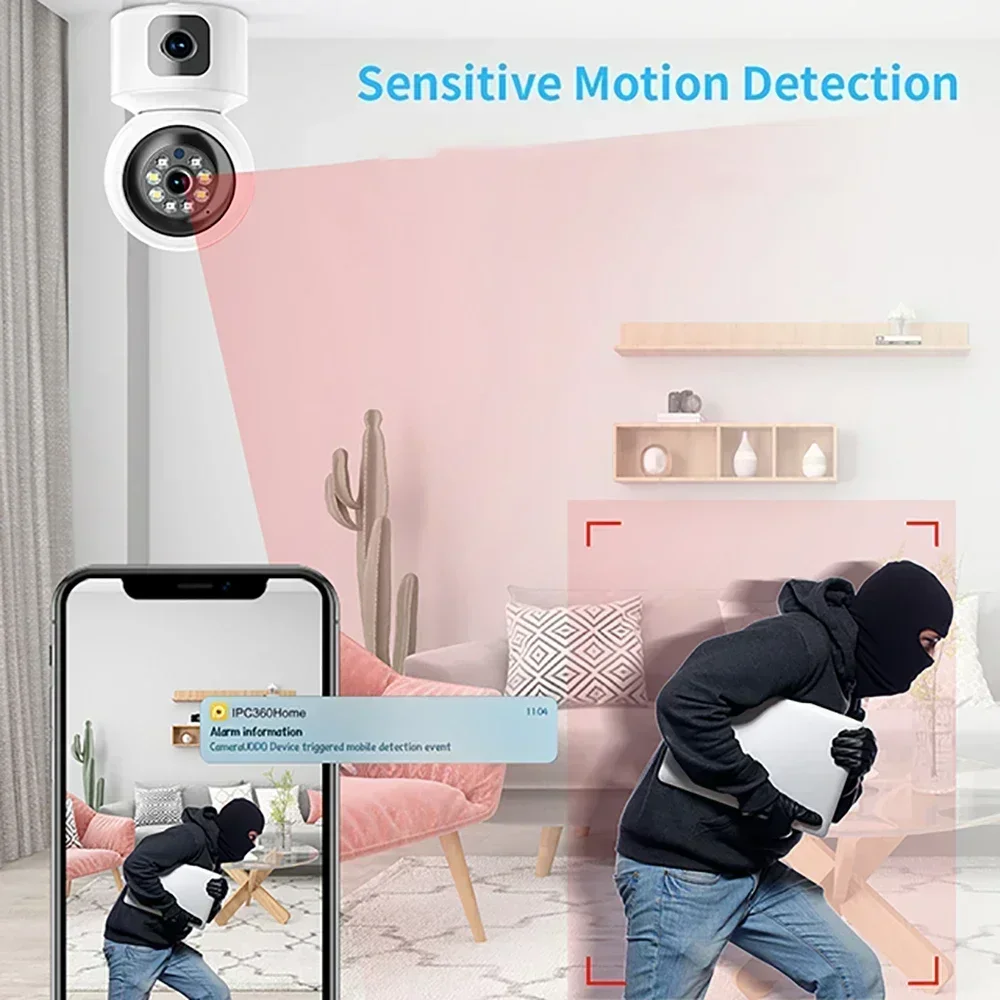 NEW 4MP IP WIFI Camera Indoor P2P Wireless Baby Monitor Home Security Auto Tracking Night Vision IP Surveillance Camera