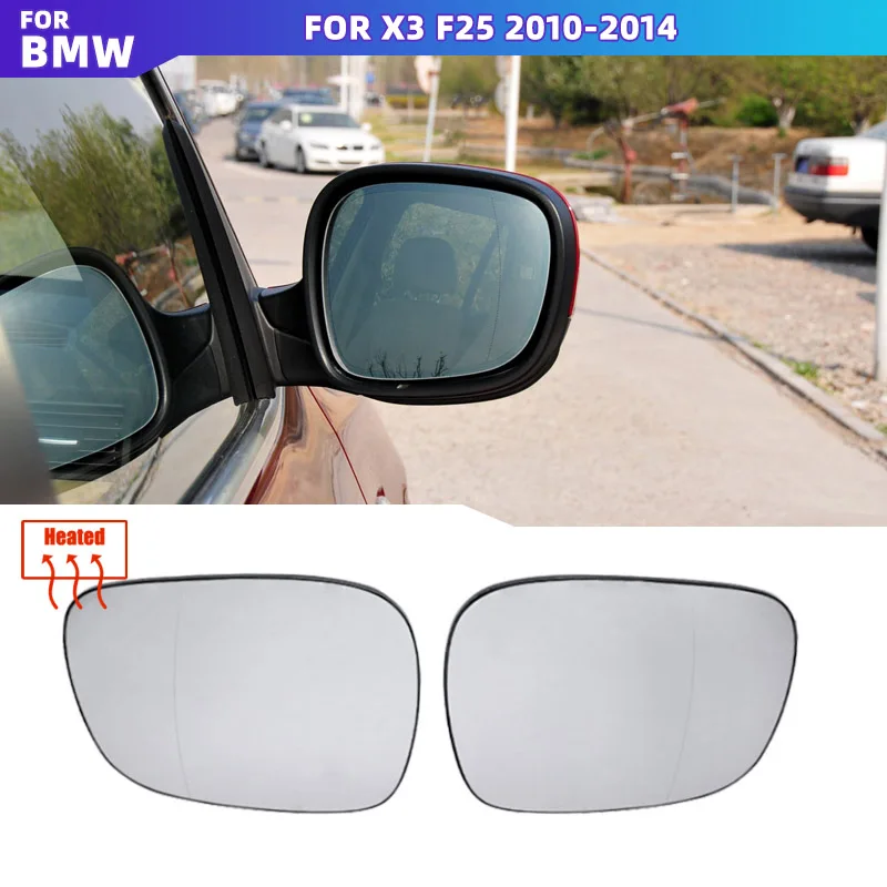 Left Right Wing Mirror Glass Heated Side  For BMW X1 E84 2009-2015 For BMW X3 F25 2010- Left or Right