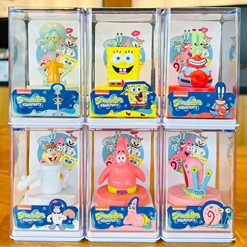 SpongeBob Schwammkopf Actionfigur Dekoration Cartoon Patrick Star Seel-Modell Spielzeug Ornament Anime Krabs Puppe Kinder Geburtstagsgeschenk