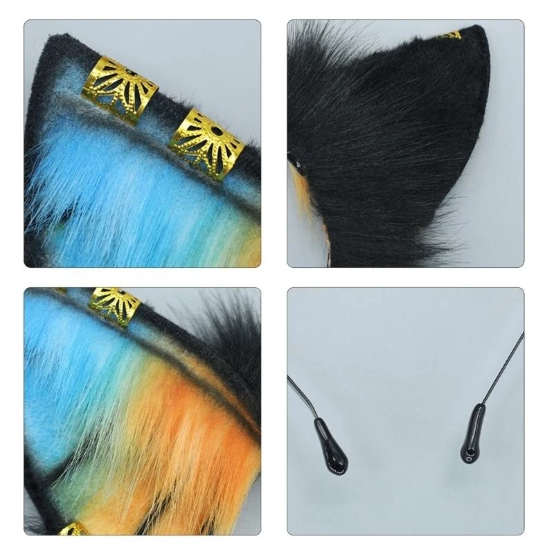 652f lindos diademas estudiantiles transmisión en Banda para cabello Wolf Wolf Hoop colorido