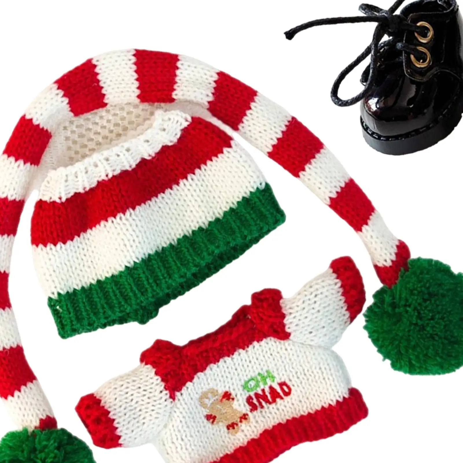 ملابس دمى تي شيرت فتاة دمية تي شيرت ملابس دمية مريحة لتقوم بها بنفسك لعبة دمية مع قبعة قلادة ملابس دمية لدمية 6.69 بوصة