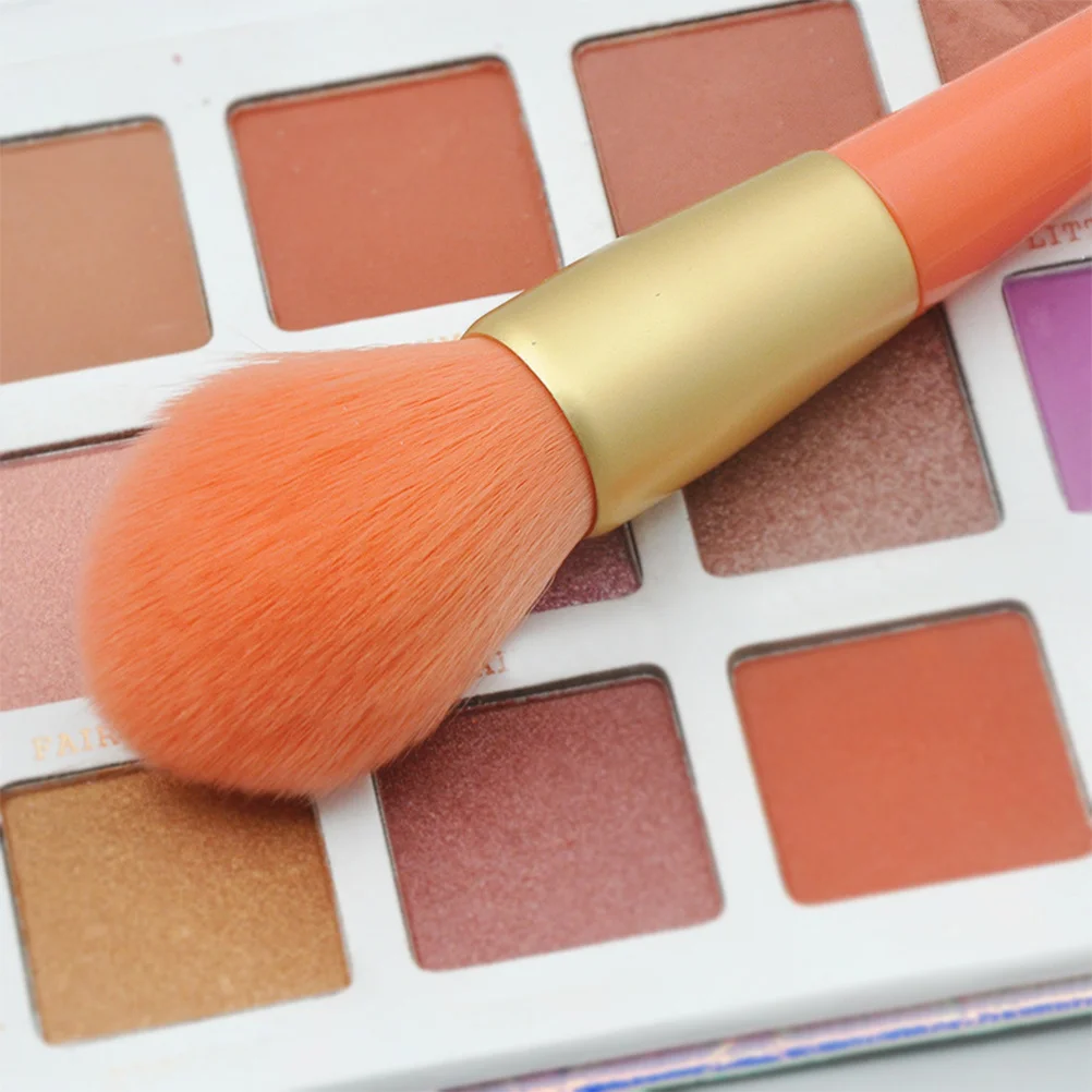 

5pcs Makeup Brushes Set Orange Professional Kit Lightweight Portable For Foundation Blush Powder Liquid Ultra Dense