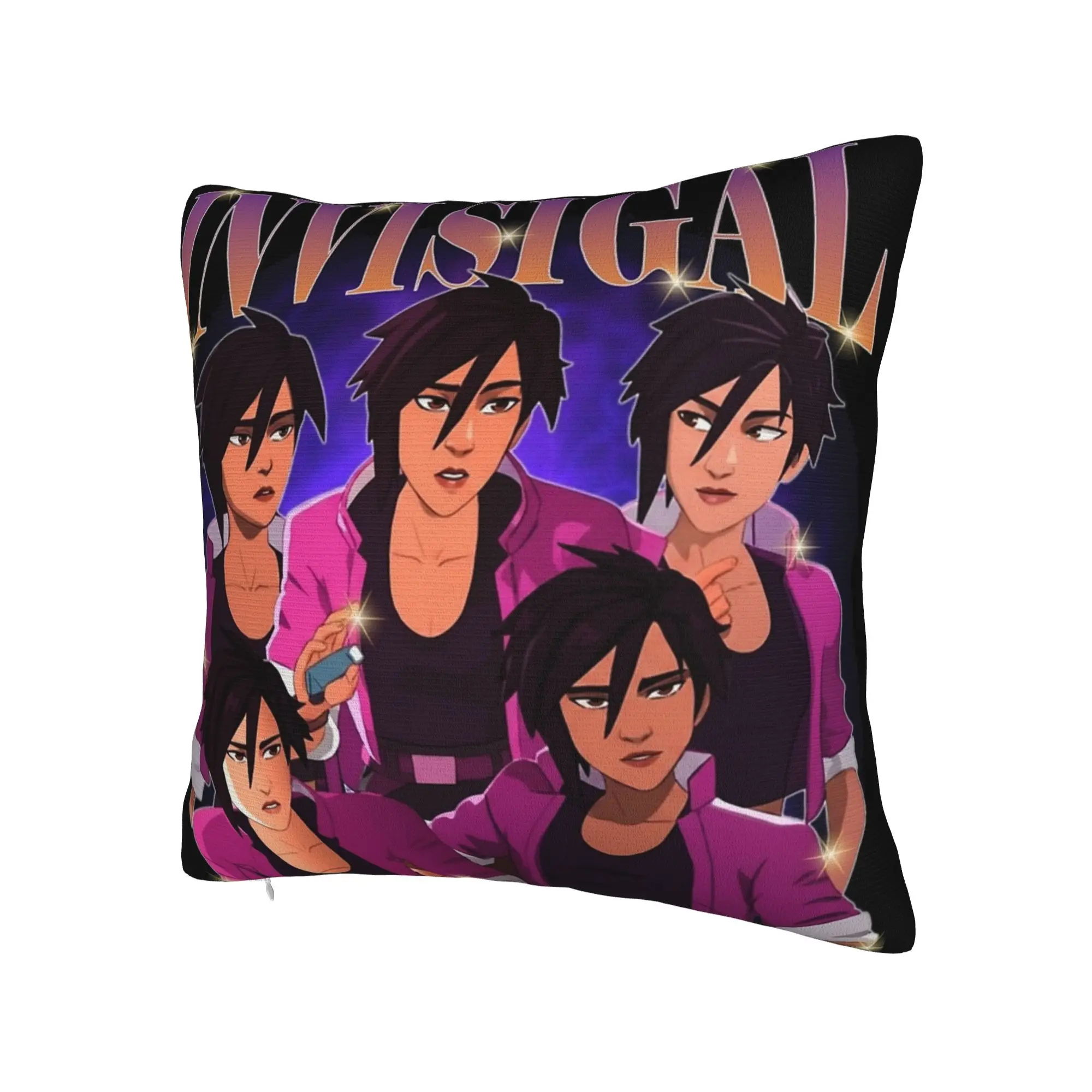 Decorative Pillow Cover Vintage Invisigal Dispatch Game bootleg 90s Merch Car  Pillow Case Cover Square Multi-Size