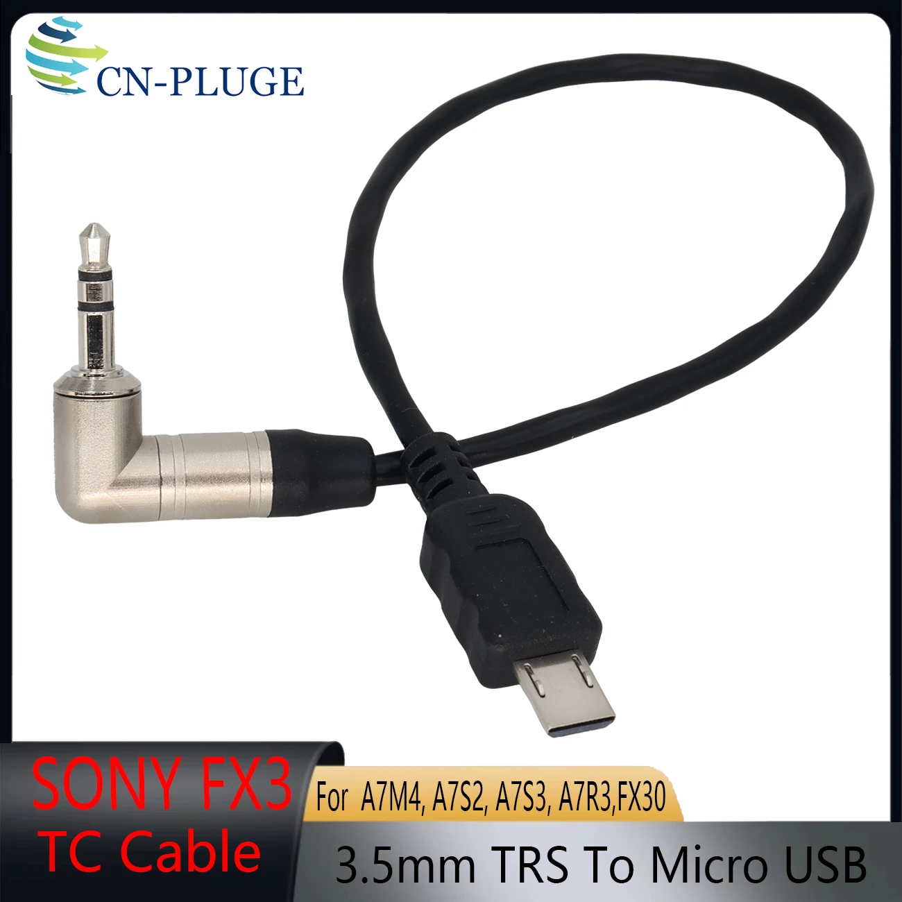 Cable Tentacle Sync de 3.5mm TRS a Micro USB para cámara Sony FX3 FX30 FX3 FX30 Alpha 1 A1 A7S3, generador de código de tiempo Tentacle Sync