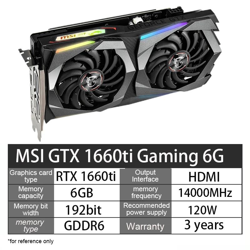 MSI GTX 1660 ti 6gb Geforce gtx1660 6G Desktop PC 1660ti GPU Video Graphics Card NVIDIA gtx 1660 ti