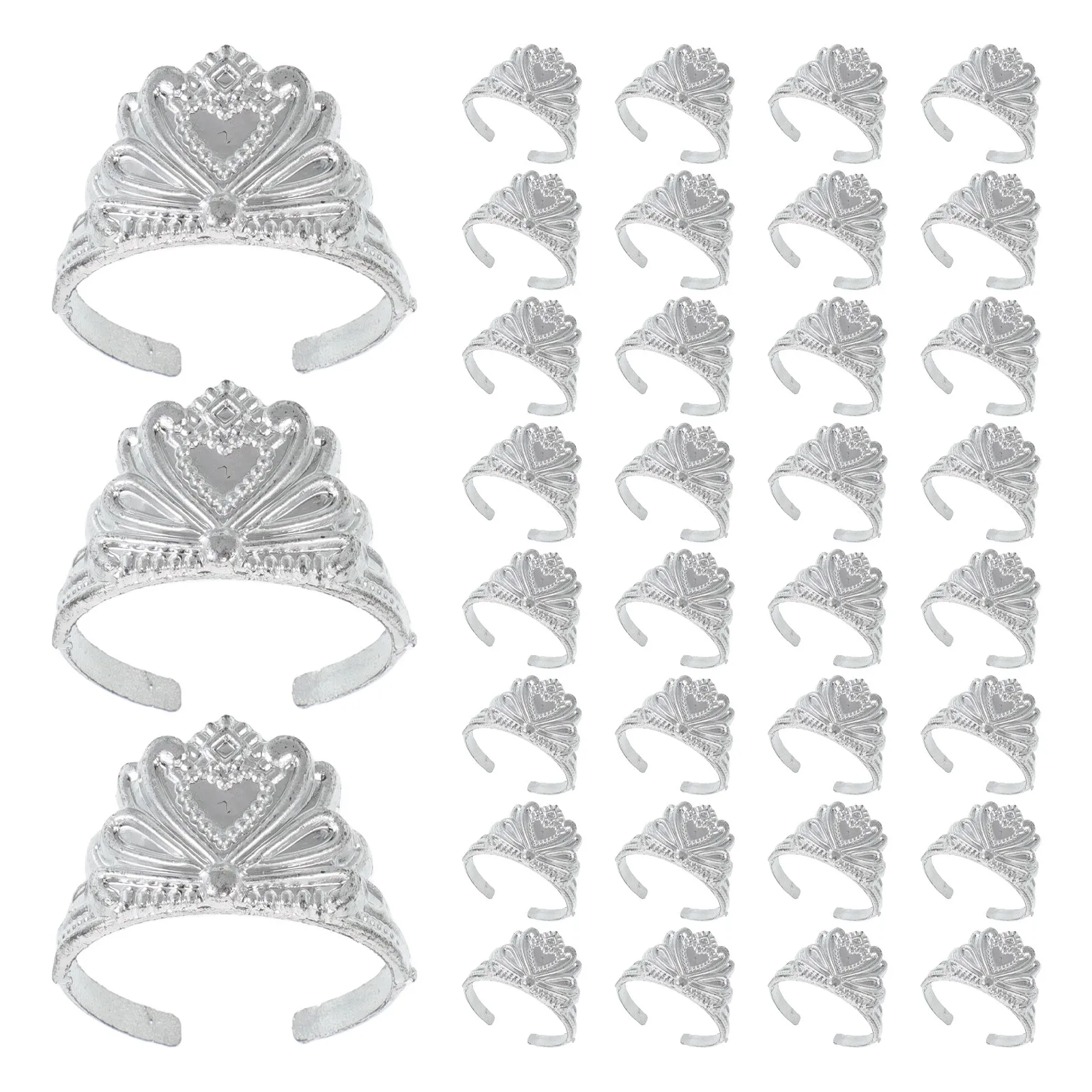 

60Pcs Miniature Crown Accessories Mini Plastic Crowns Dress Up Headwear for Dollhouse Queen Tiara Creative Role Play