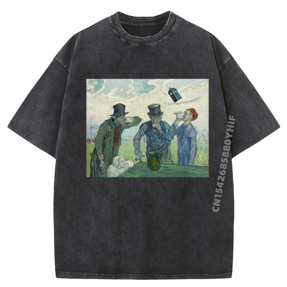 

Women's Newest Graphic Tees Men T-shirt Leisure The Drinkers Doctor Visit Retro Washed T Shirts Classic Printed Tops