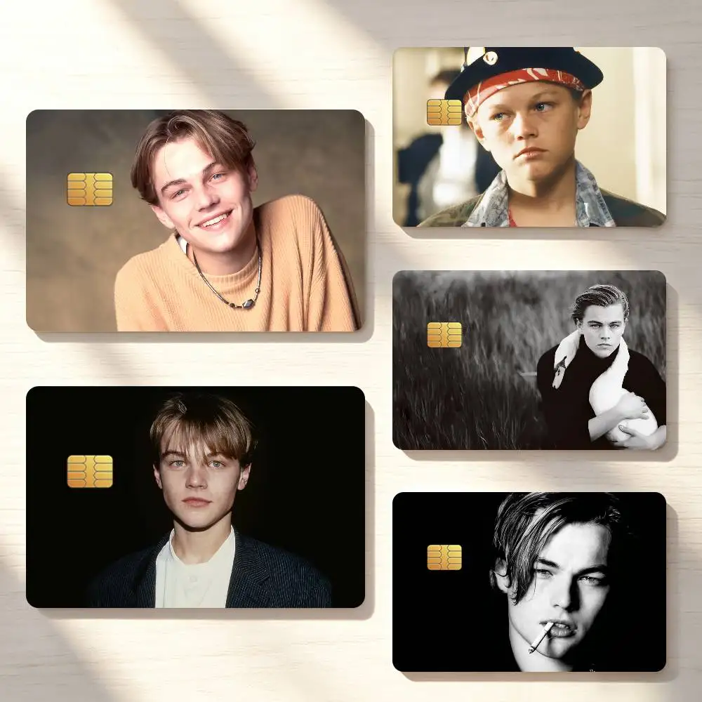 L-Leonardo Dicaprio Young Credit Card Skin Stickers For Bank Bus Metro Cards Waterproof Anti-Scratch Gift 4PCS