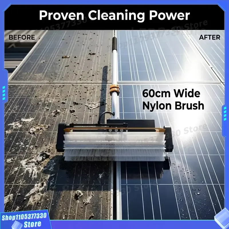 Telescopic Solar Panel Cleaning Robot 8.5M Rotating Brush Easy Operation CE Certified Efficient Maintenance Tool for Home Use 3
