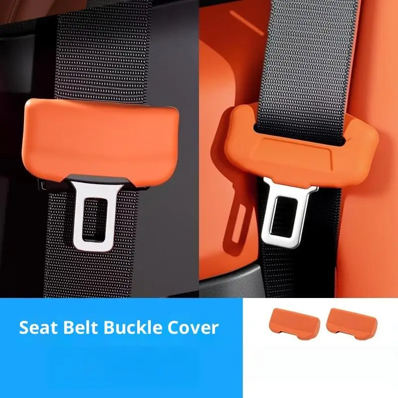 New 1/2Pcs Silicone Anti-scratch Protector Safety Belt Buckle Guard Auto Interior Accessories Car Seatbelt Buckle Cover