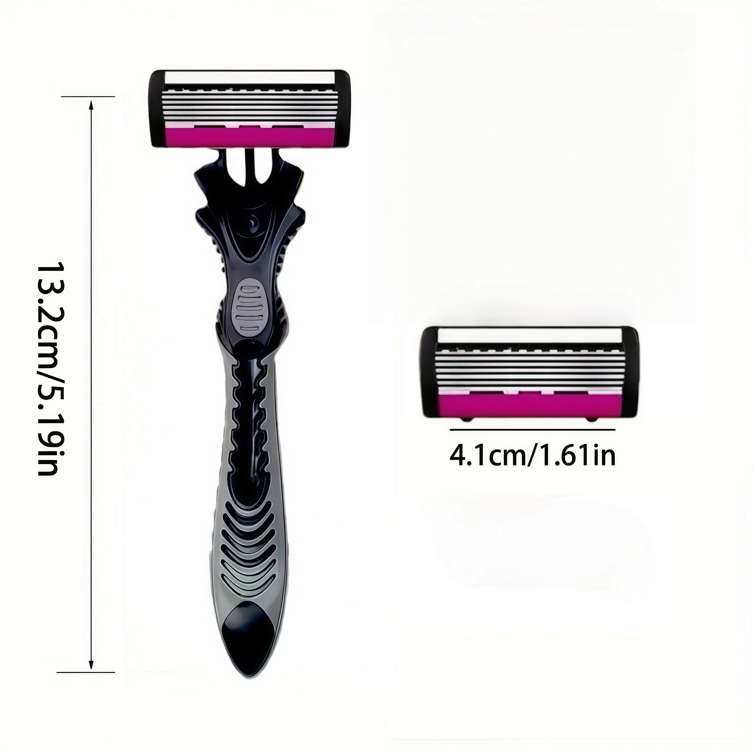 Hot Selling Manual Razor for Men six Layer Blade Stainless Steel Blades No Skin Damage Old Style Blades Shaver Heads Razor