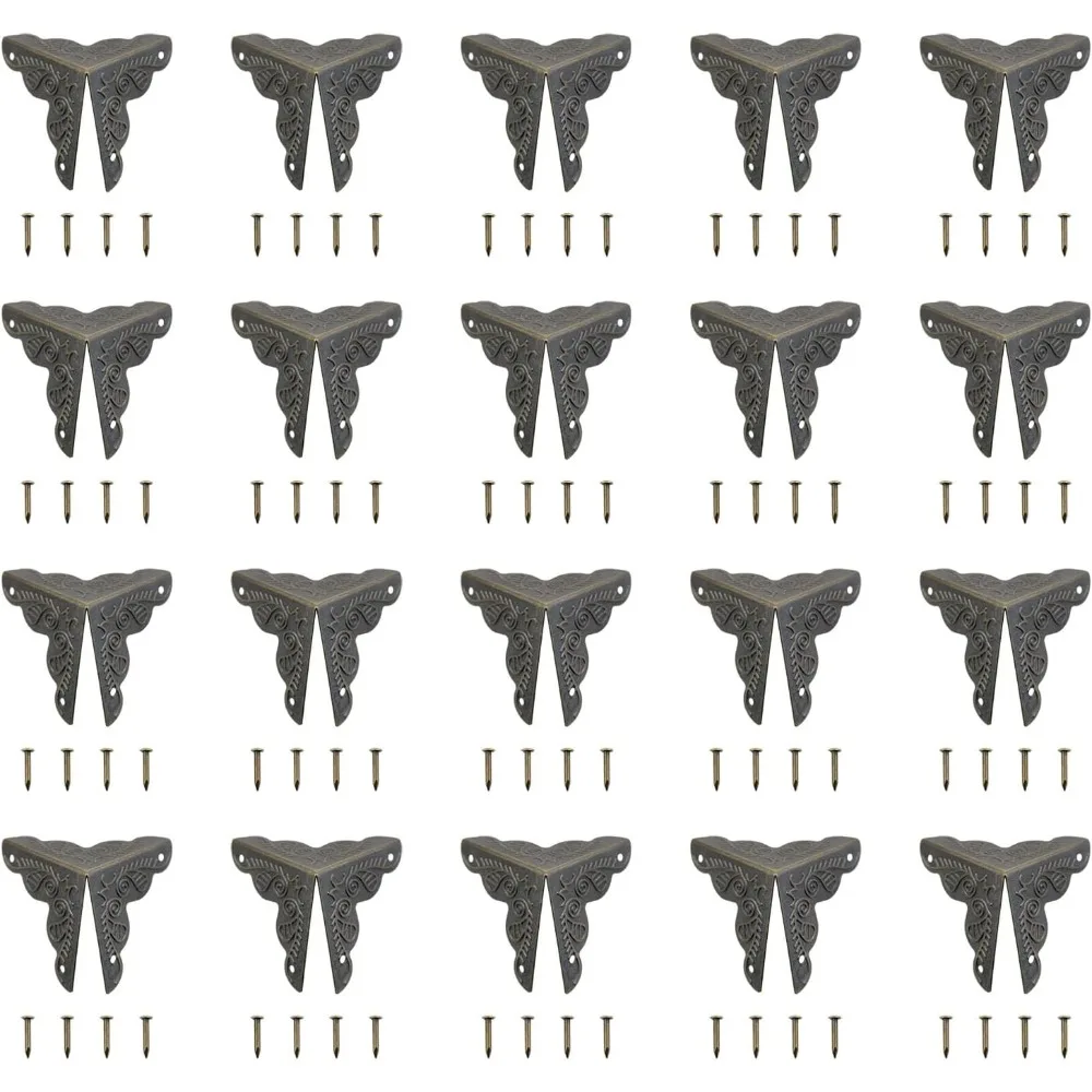 

20 Bronze-colored Corner Protectors with Mounting Screws (bronze)
