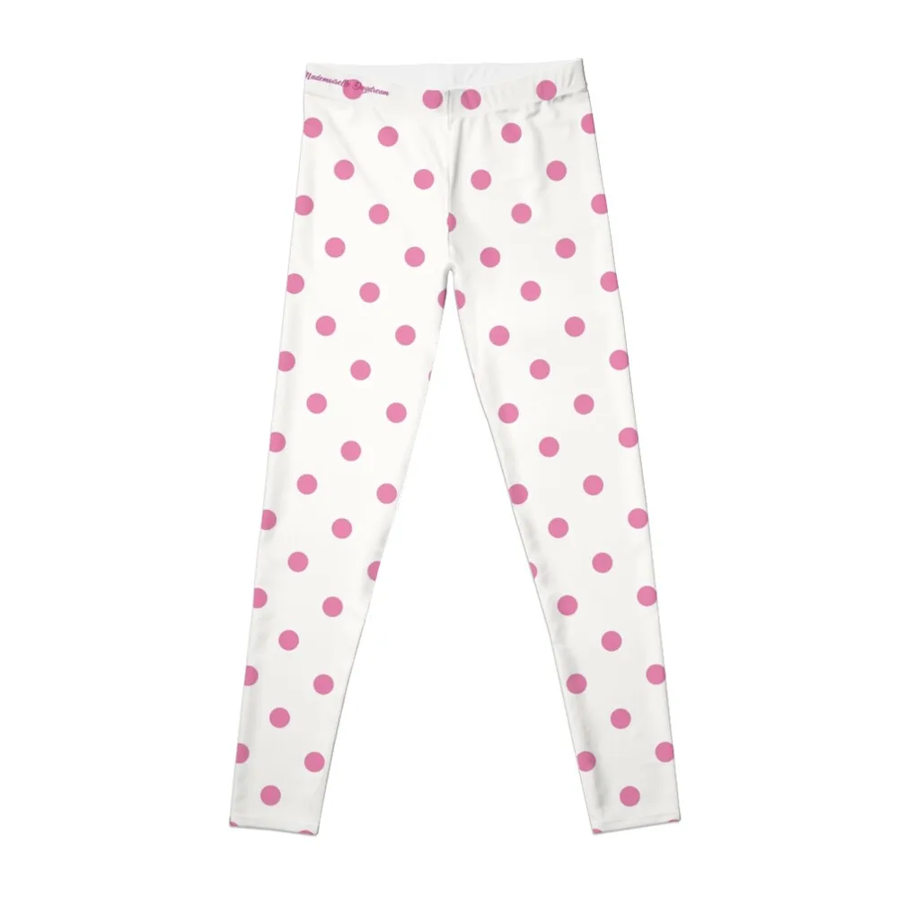 Legging POIS rose pour femme, pantalon de sport, haut, auditif, 2025