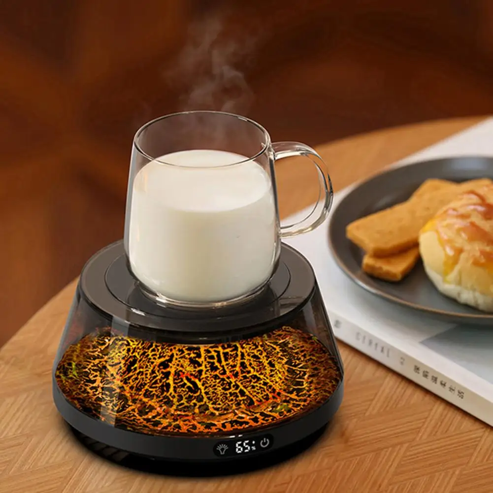 Coaster Warmer Electric Beverage Warmer with 4 Temperature Settings Auto Shut Off Digital Display Coffee Mug Warmer for Heating