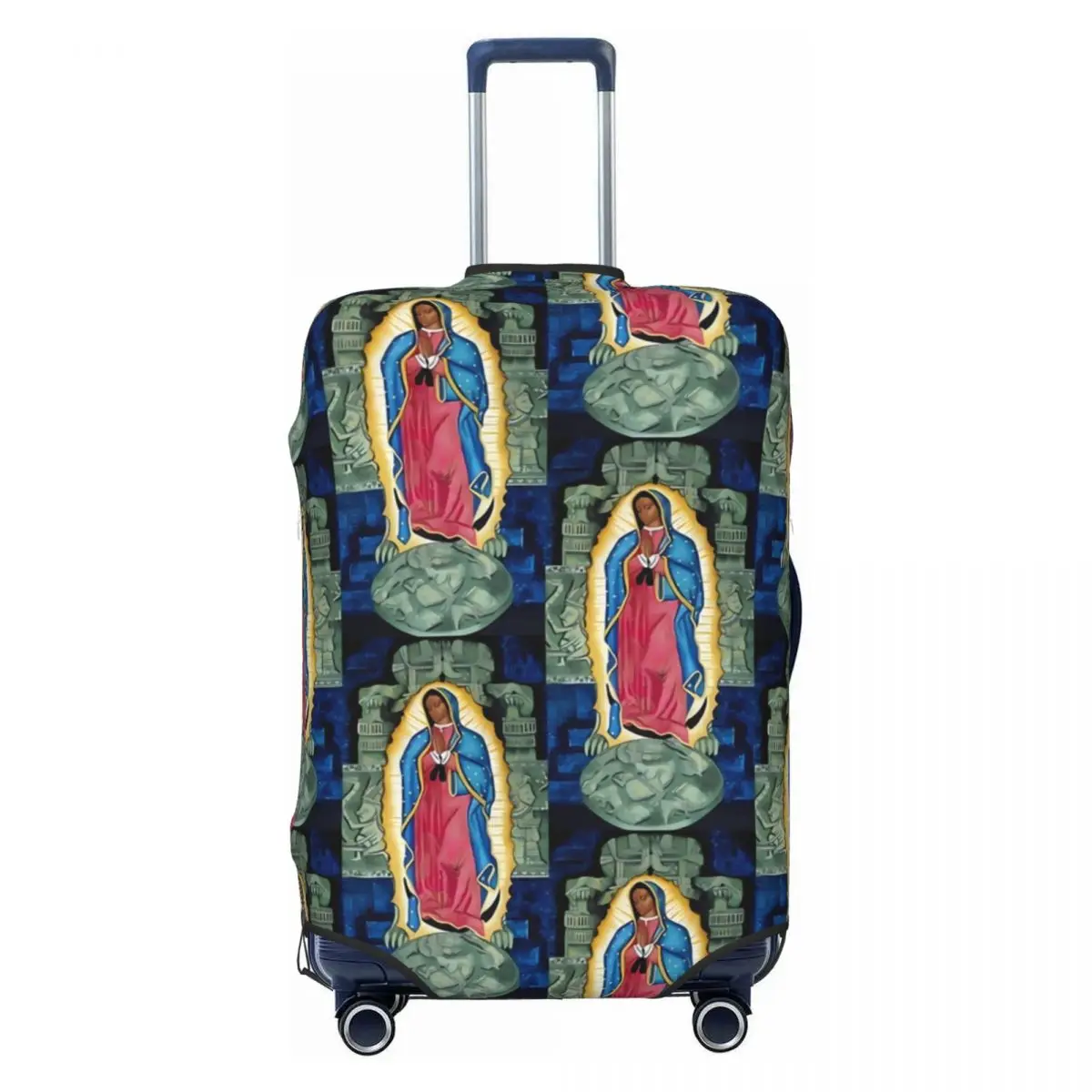 Virgin Mary Suitcase Cover Guadalupe Tonantzin Elastic Travel Protector Luggage Case Flight