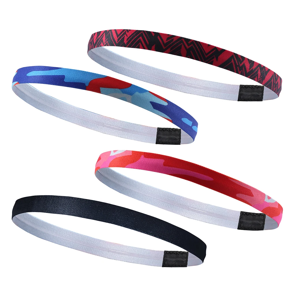 

4 Pcs Sweatbands Anti-slip Hair Strap Headband Outdoor Sports Hairbands Gym Miss Headbands
