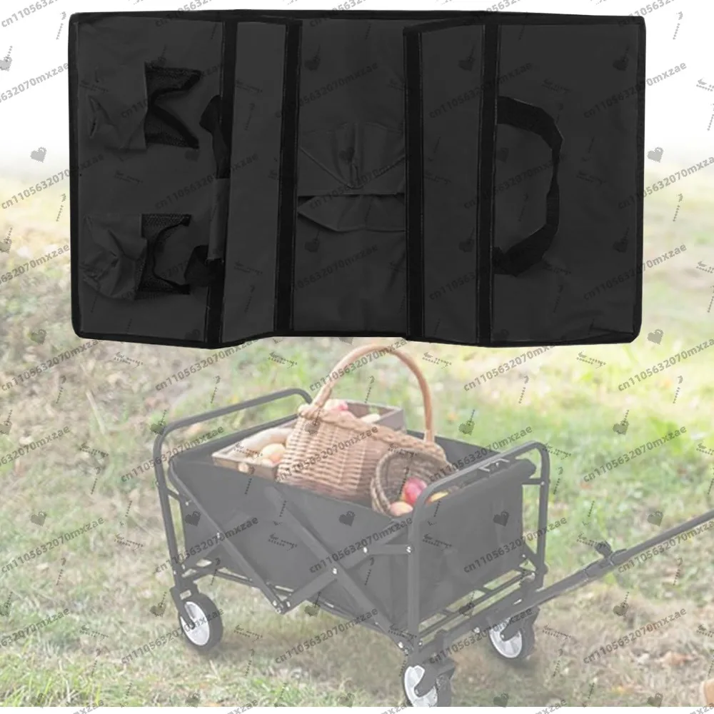 

Universal Replacement Liner for Foldable Wagon Cart Large Capacity Cloth Bag with Pocket Fits Beach Carts Garden Utility Carts