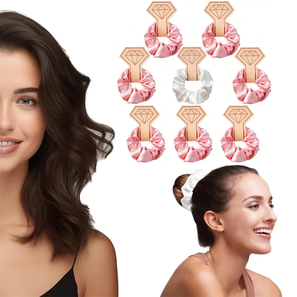 

8pcs Bridesmaid Hair Scrunchy Bridal Shower Hair Scrunchies Party Accessories