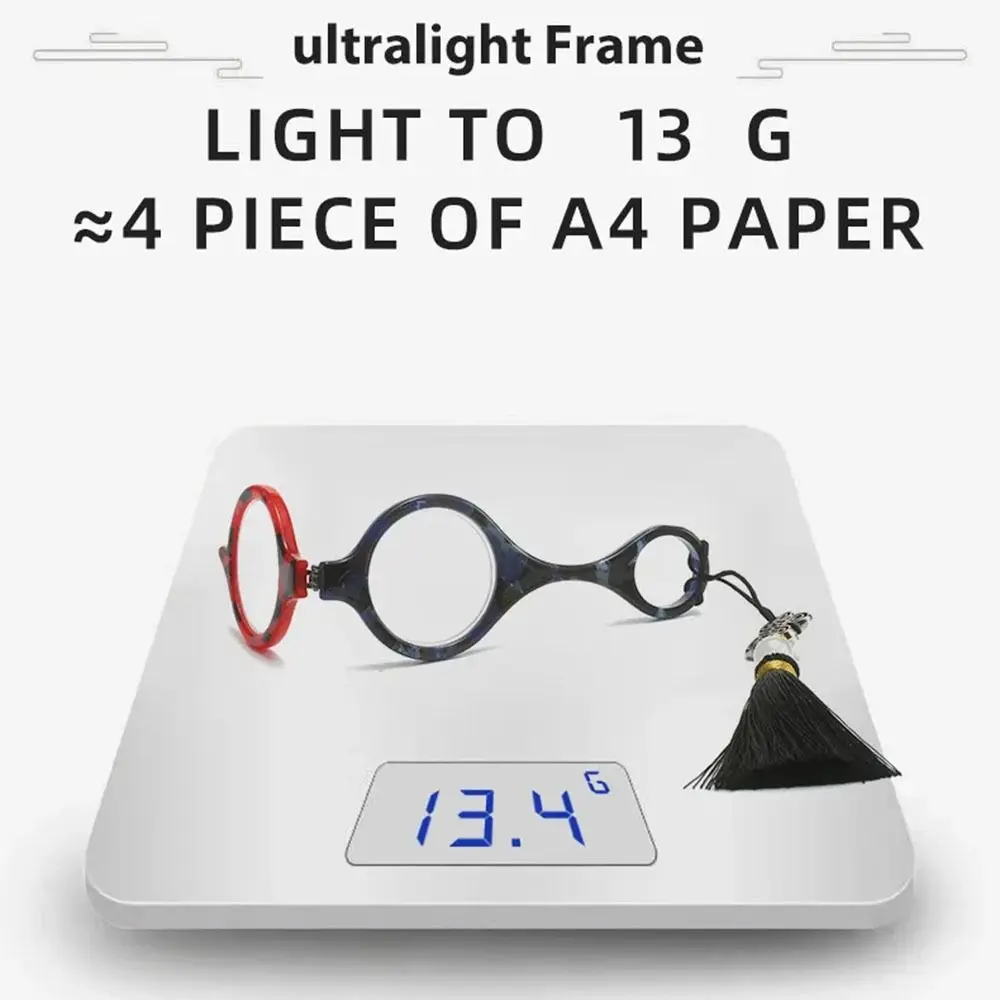 Lunettes de lecture légères Anti-perte + 1.0 + 2.0, loupe portative, lecteurs de collier pliables durables pour femmes et hommes