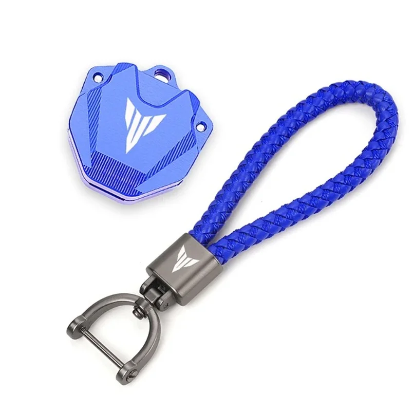 CNC Key Cover Case Shell Protection & Embroidery Keyring Keychain Key Chain Motorcycle Accessories For Yamaha MT07 MT-07 MT 07