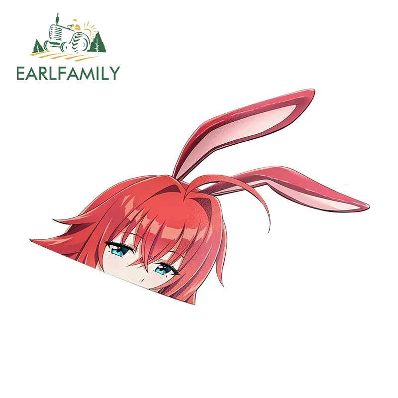

EARLFAMILY 13cm x 9.5cm for Rias Gremory Peeker Car Stickers Occlusion Scratch Personality Decals Windows Trunk Decor Car Goods