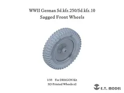 ET MODEL   1/35 P35-124 WWII German Sd.kfz.250/Sd.kfz.10 Sagged Front Wheels