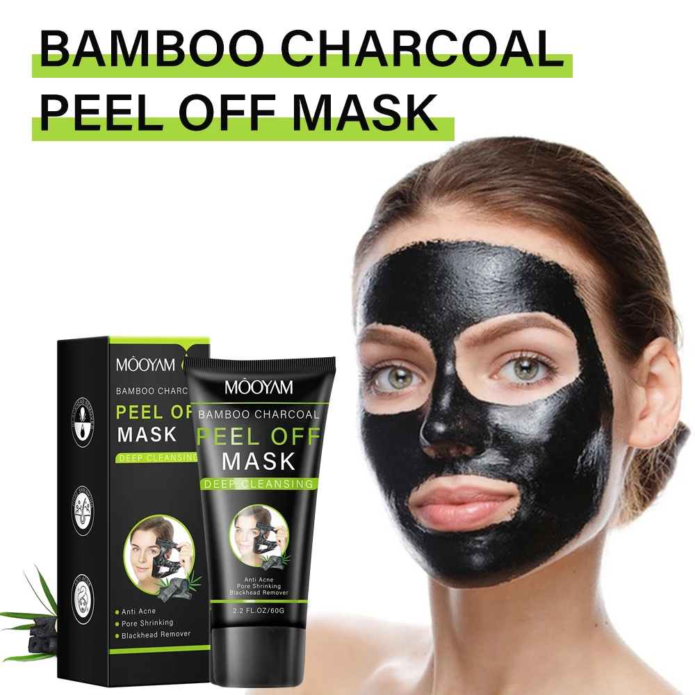 

Bamboo Charcoal Peel Off Mask Large Pores Cleansing Purifying Face Mask Skincare Products