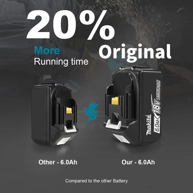 100% Оригинальный Makita 6Ah/5Ah/3Ah для Makita 18V аккумулятор BL1840 BL1830B BL1850B BL1850 BL1860 BL1815 сменный литиевый аккумулятор