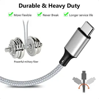 Puxnoin 多功能充電線 USB C 分線器 3 合 1 快速充電線,帶 3 個 Type-C 公頭端口,兼容手機 9 最佳銷售 USB-C 分線器線纜 - №5