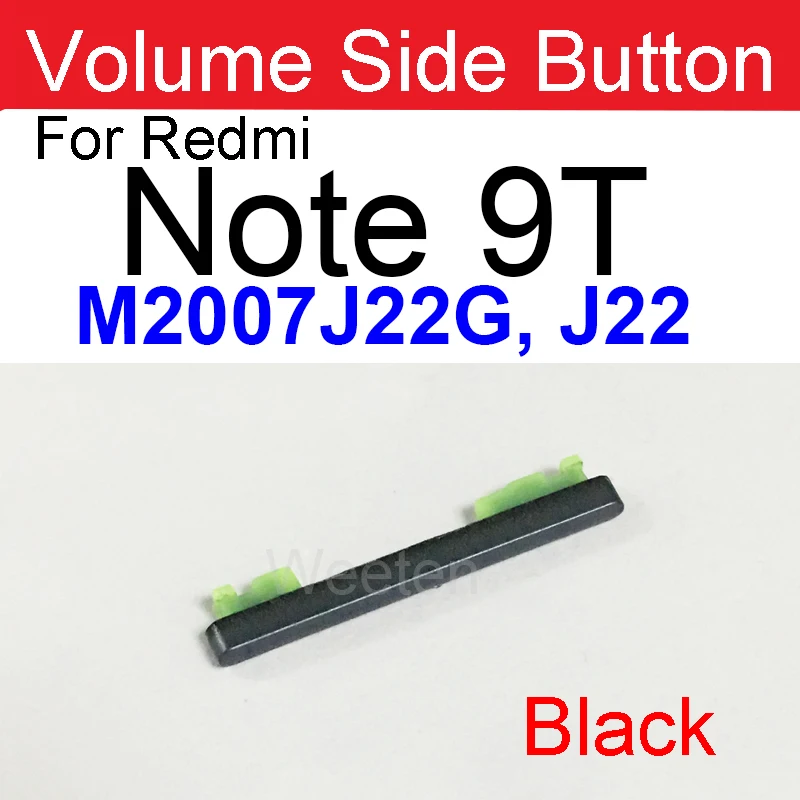 Power & Volume Side Button For Xiaomi Redmi Note 9 4G 5G Note 9S 9 Pro Note 9T Volume Power On Off Side keypads Replacement Part