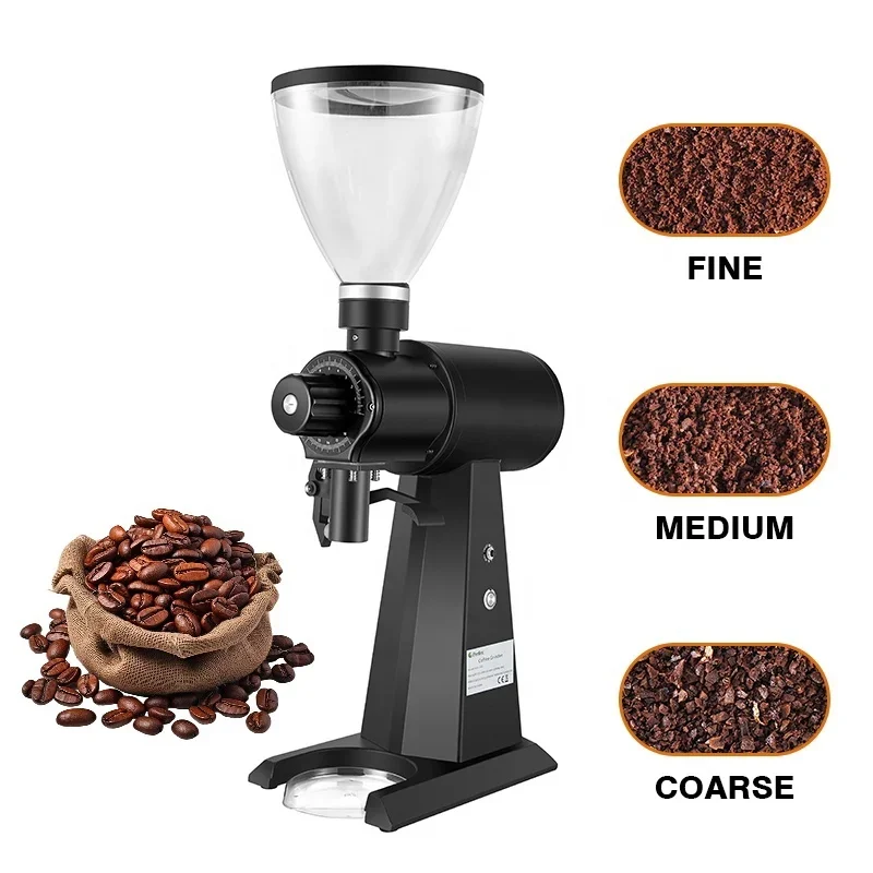 TLF Commercial Coffee Grinder Electric Espresso Mill Titanium 98mm Burr Automatic Coffee Grinder Machine for Coffee Powder