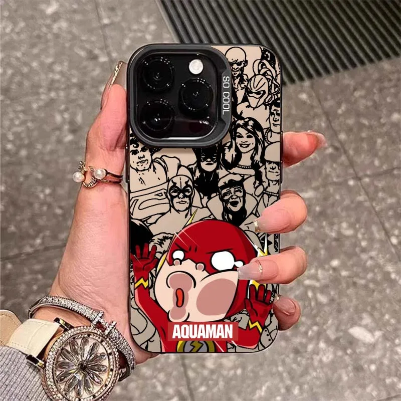 B-Batmans S-Supermans Comics Phone Case For Apple iPhone 17 Air 16 16e 15 14 13 12 11 Mini Pro Max Plus Colorful Silver Cover