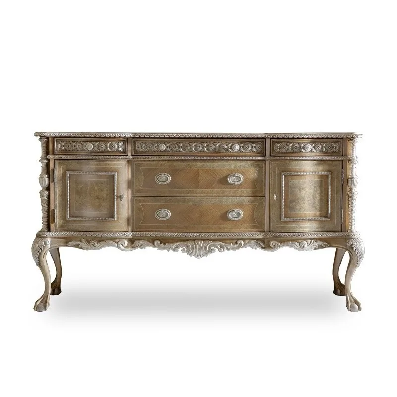 English solid wood dining side cabinet household locker dining bowl whole house furniture