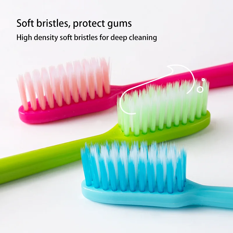 Soft Fine Bristle Toothbrush 5pcs Set 0.18mm Diameters PBT Bristle Material Family Teeth Care Set Muti-color Gums friendly