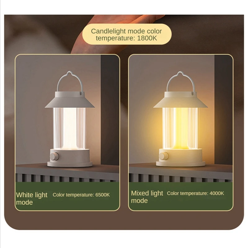 1 conjunto de luzes de acampamento ao ar livre retro led portátil luzes de acampamento super brilhantes atmosferas luzes, preto