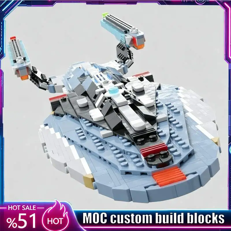1085 Parts Space Sci Fi Vesta Class Multi Task Explorer Custom DIY Assembly Spaceship Model Educational Toy For Birthday Gifts